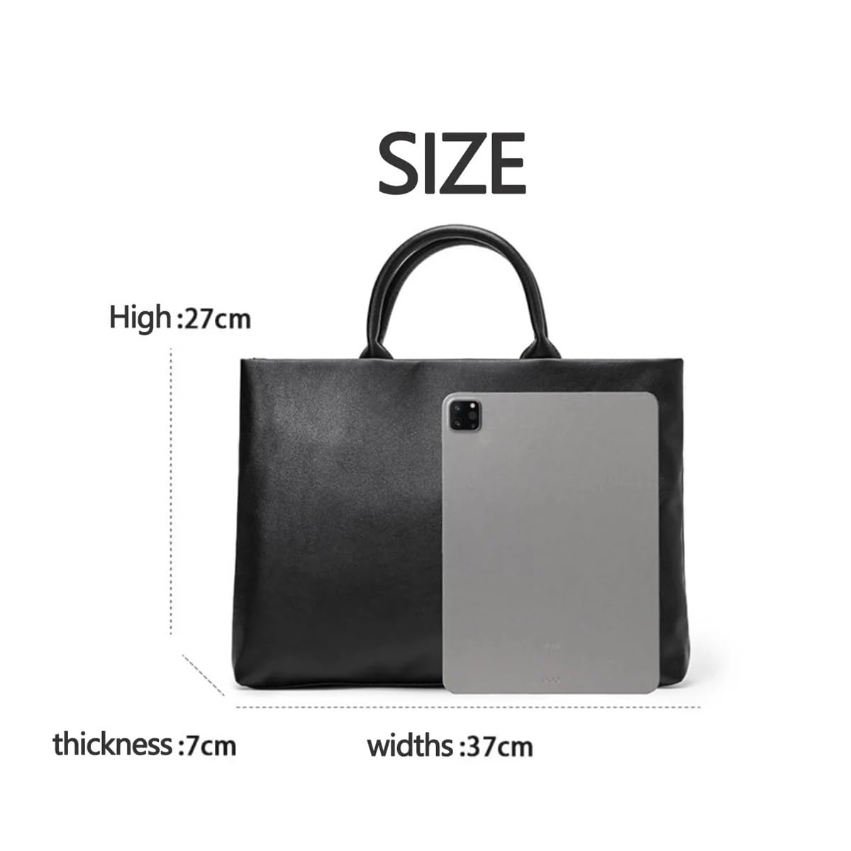 Luksusowe skórzane męskie torebki biznesowe dokumenty podróżne torba na komputer teczka moda uniwersalna torba na laptopa 14 cali 12,9 cala, 37 cm, Rozmiar Uniwersalny