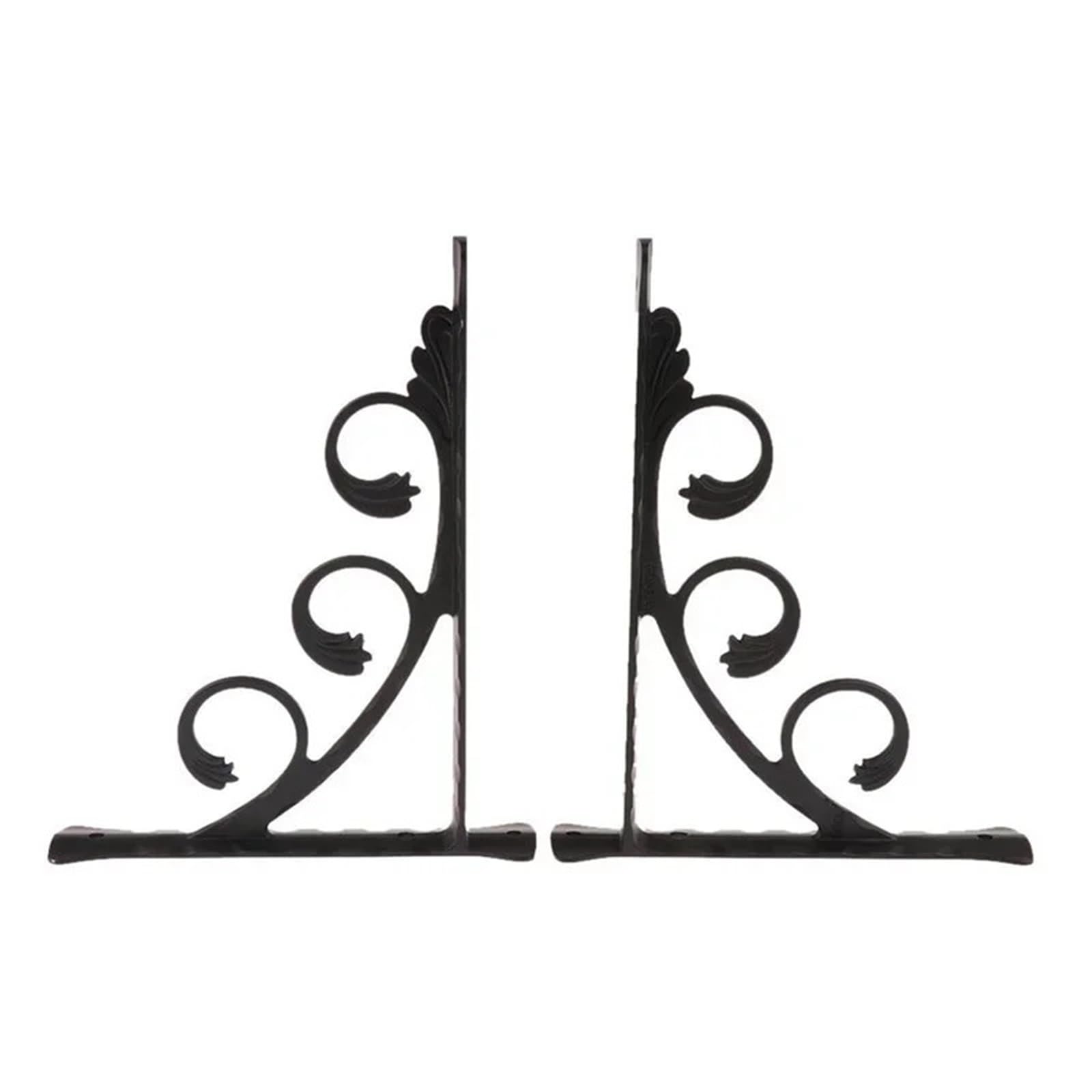 Soporte de estante aluminio en forma L, soporte esquina engrosado, ángulo recto for muebles básicos, 2 uds Para Montaje(Black-L-20x25cm)