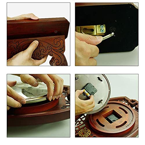 Reloj de pared silencioso cuadrado de madera moderno miniatura 4