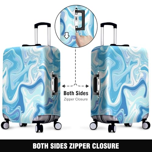 Blue Marble Luggage Cover Suitcase Protector Travel Luggage Cover Carry on Luggage Cover Washable Baggage Covers for Suitcase Fit 22-24 Inch Luggage2