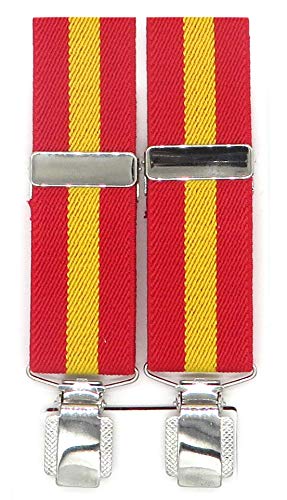 Tirantes bandera España | Elásticos con clip metálico, regulables | Talla única...