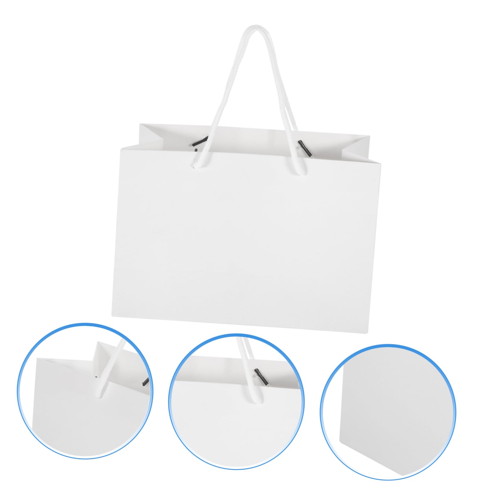 Zerodeko 20 Bolsas de Regalo de Papel en Color Claro con Asa Ligera, Contenedor de Galletas y Bolsas de Golosinas para Baby Showers y Fiestas de Té, Tamaño 24x17x10 Cm