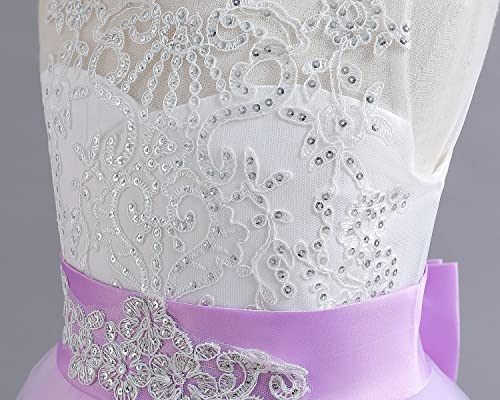 TTYAOVO Girls Embroidery Princess Dress Wedding Birthday Party Long Tail Prom Gowns4