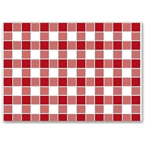 García de pou Sets De Table ''Vichy Rouge'' 48 G/M2 31X43 Cm Blanc Cellulose - 500 unités