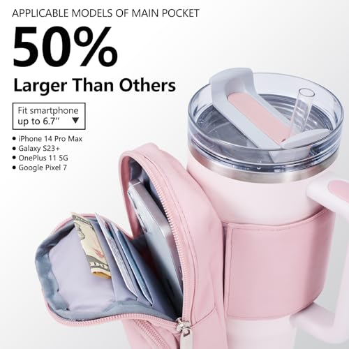 Image of Pouch Bag for Stanley Cup, Fits Stanley Quencher 40 Oz, Bag Only, Pink