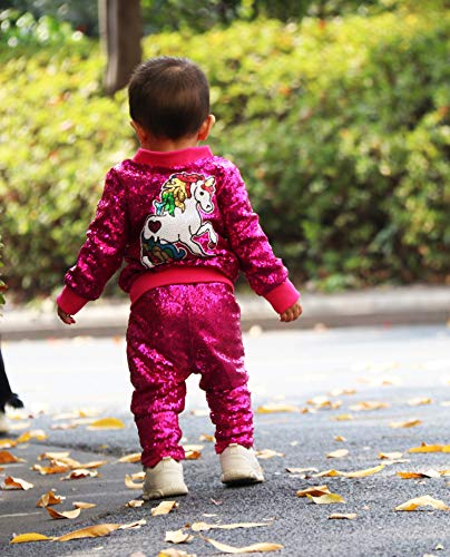 ANATA Girl Unicorn Sequin Jacket Kids Casual Bomber Jacket Zipper Coat Outwear2