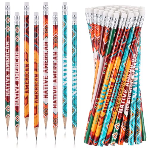 Jetec 120 Pcs Native American Heritage Pencils Native American Heritage Month Pencils Bulk Indigenous Pride Decor for Teacher Rewards Office Supplies