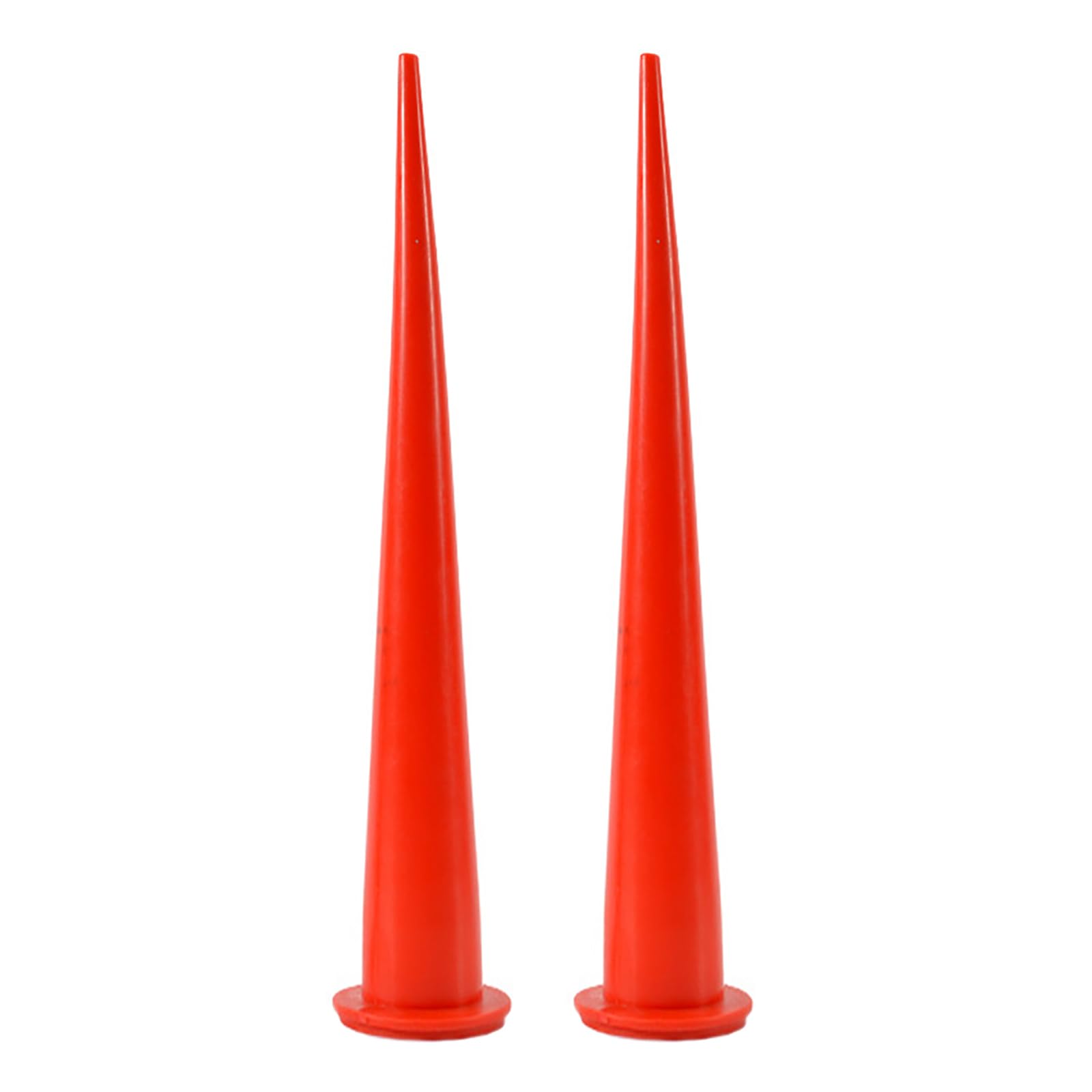 30cm/11.8in Lengthen Caulking Gun Tips Plastic Applicator Caulking Nozzle Tips Replacement Extension Red (2PCS, Thick Straight)