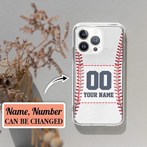 Somlatic SOM010 Personalized Baseball Phone Case Custom Name & Number Ball Phones Cases Gifts thumb #1