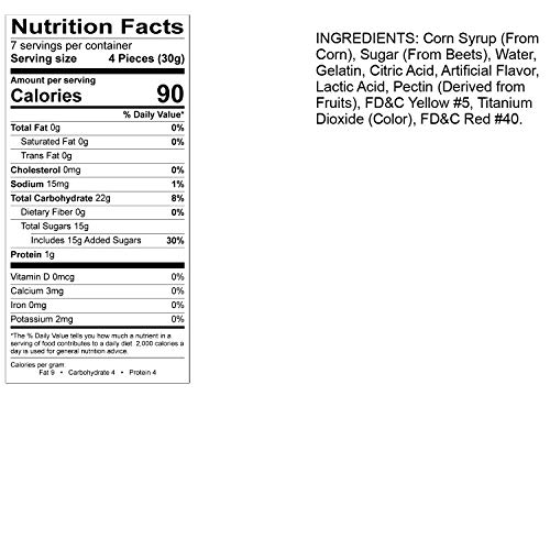 Albanese World's Best Gummi Peach Rings, 8 Ounce Bag #TOP6