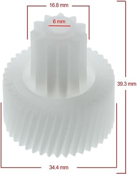 Moulinex Kıyma Makinesi Dişlisi, 39.3 mm, Siyah
