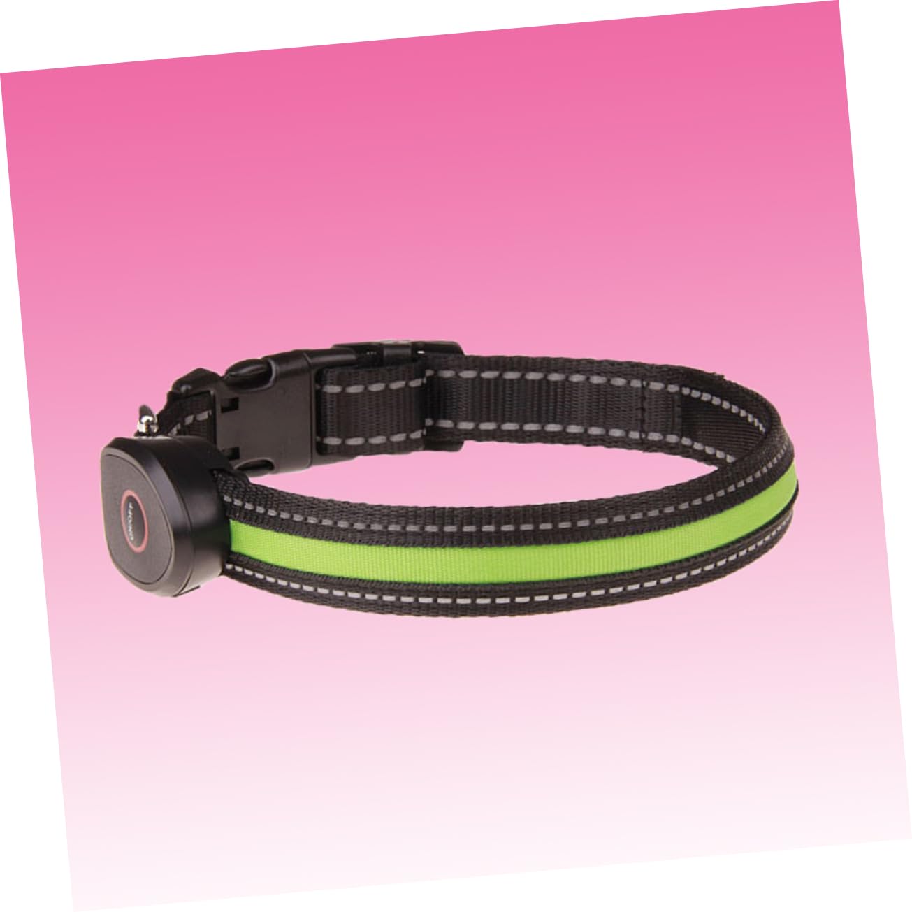 Angoily Collier pour Chien 3 Pièces Lumières LED Clignotantes Chargeur USB Haute Visibilité Vert Taille L