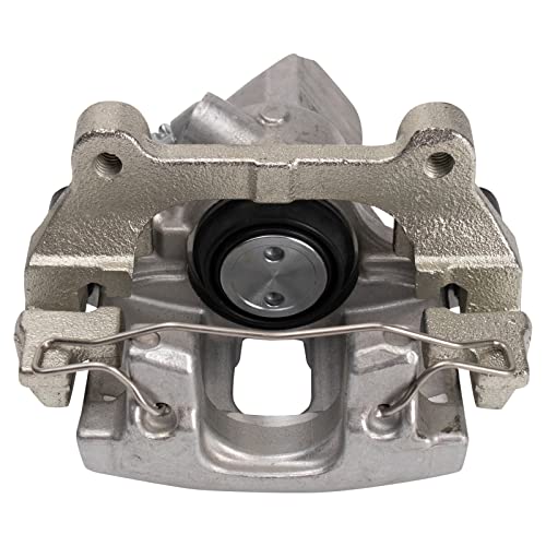 Image of TRQ Rear Driver and Passenger Side Brake Caliper Set Caliper Brackets Hardware Compatible with 06-08 Mazda 5