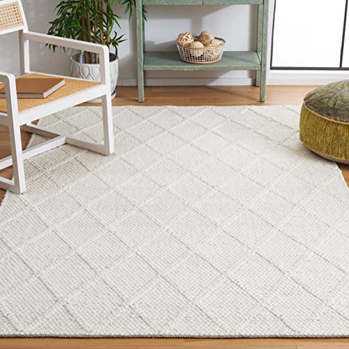 Tapete decorativo rectangular 6' x 9' color marfil