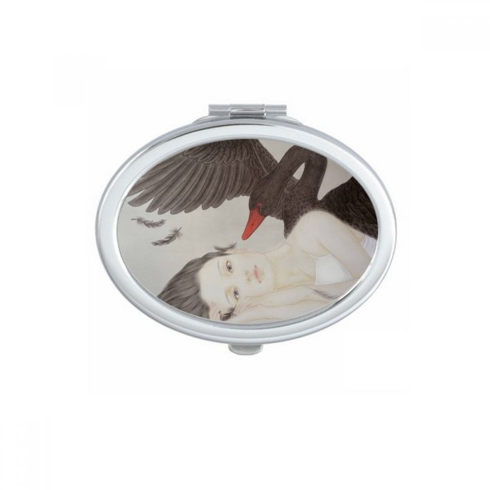 Miroir de poche de maquillage royal crown chinoise ovale artistique