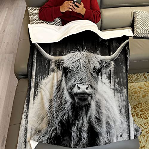 Ohtmtho Cattle Blanket 60"X80" Alpine Yak Soft Fluffy Fleece Throw Blankets For Couch Sofa Bed #TOP5