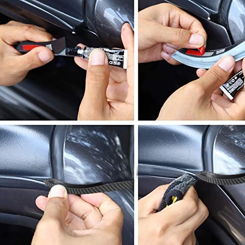 POSENG Rainwater Diverter Guard Slot Gutter Extension, Roof Hardtop ABS Rain Groove Diverte Compatible with Jeep Wrangler JK 2007-2017, Exterior Accessories