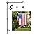 HOOSUN Garden Flag Stand, Premium Garden Flag Pole Holder Metal Powder-Coated Weather-Proof Paint with one Tiger Clip and two Spring Stoppers without flag