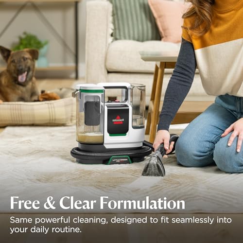 Image of Bissell Little Green PET OXY Spot & Stain Free & Clear Portable Deep Cleaner Formula, 4310, 32 Fl Oz (Pack of 6)