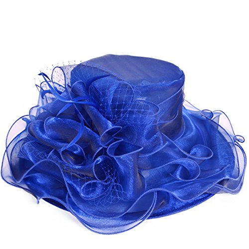 Jesse · Rena Women's Church Derby Dress Fascinator Bridal Cap British Tea Party Wedding Hat (Royal Blue) #TOP1
