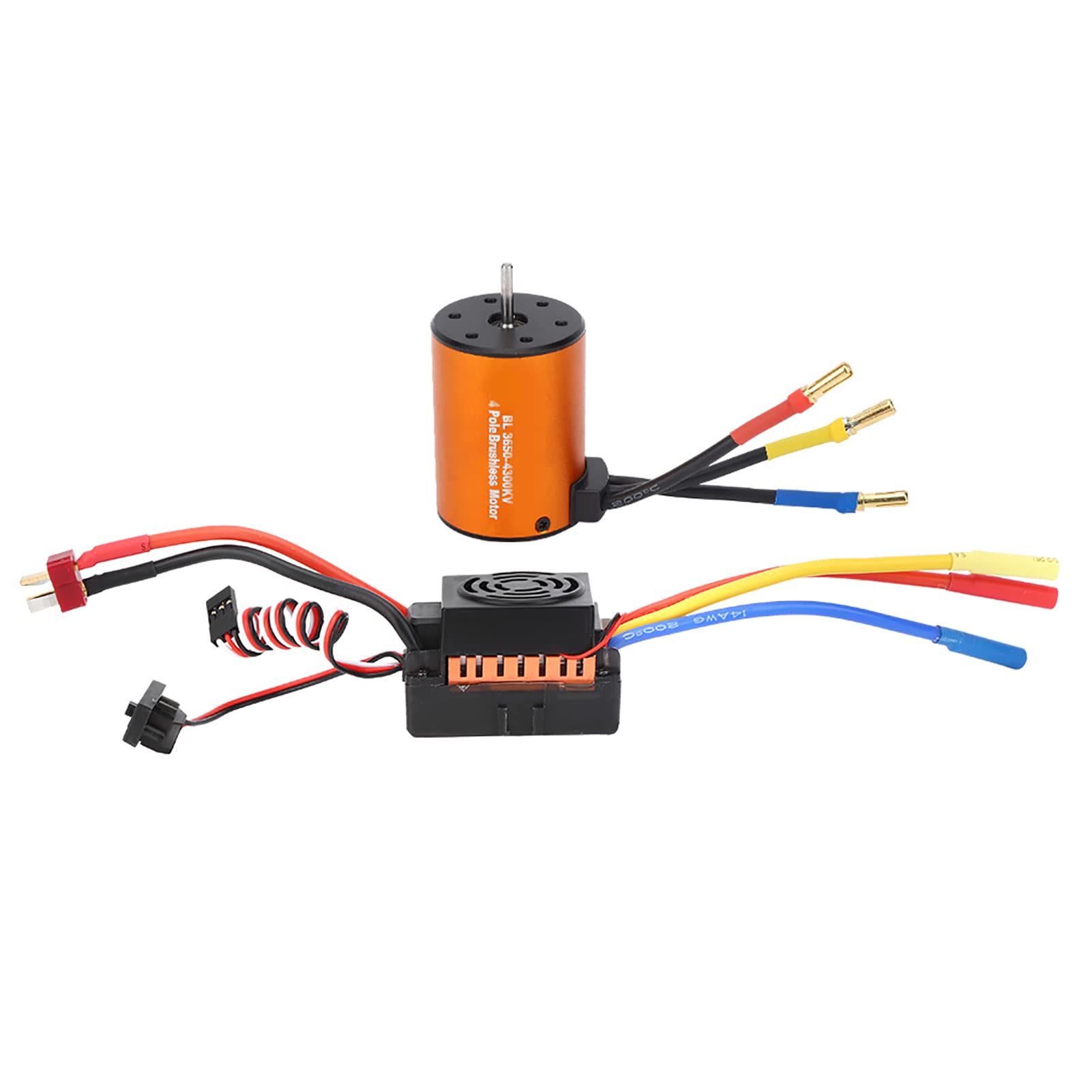 RC Motor ESC Combo, 3650 4300KV Brushless Motor 60A ESC Electronic Speed Controller Set for 1/10 RC Car Model