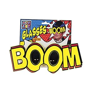 Bristol Novelty 77174 Forum Novelties Pop Art Jumbo Boom Bril, Geel, One Size