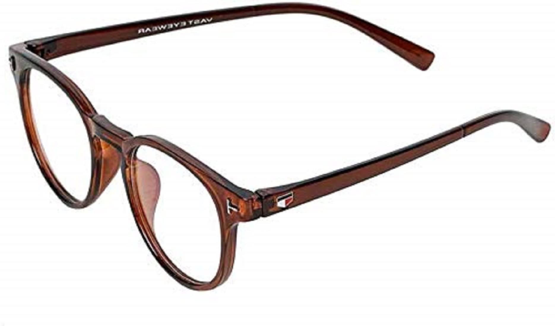 Sunwear Latest Unisex Casual Use Reading Glasses Zero Power Oval Square Frame Spectacles For Men & Women (Brown-Clear) (B0BG3538V9) Amazon Price History, Amazon Price Tracker
