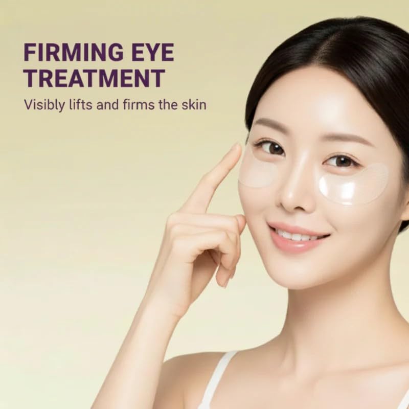 Refreshing Collagen Hydrogel Eye Patches, Fine Lines, Firming, Glowing & Hydrating Hydrogel Mask, Instant Moisturizing Brightening Skincare Pads, Eye Bags Treatment for Women (60 Patches)