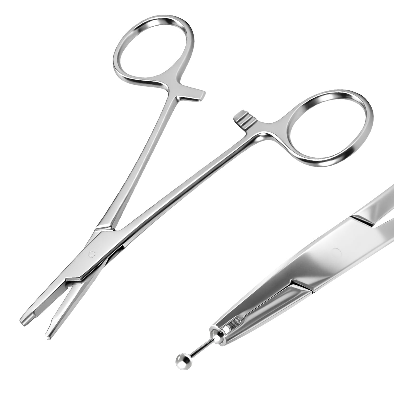Alicates Para Piercing De Bolas, 3mm Alicates para Piercing de Bolas de Joyería, Herramientas de Perforación Utilizadas para Abrir y Reemplazar Perforaciones en Las Orejas, Labios, Nariz y Cejas