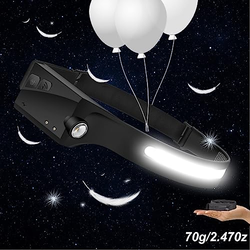 Lutitasd Led Headlamp - 230° Wide Beam Strip Light Pro Headlamp, Delfi Head Light, Lightweight Head Lamp Flashlight, Motion Sensor Headlamp Pro For Outdoor Camping Running Cycling Fishing(Black)… #TOP3