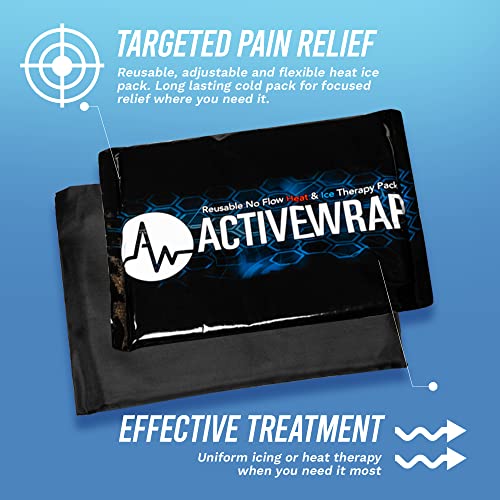 Activewrap - Ice Packs For Injuries Reusable Gel Packs, Hot Cold Packs For First Aid, Pain Management, Injury Recovery And More, 2-Piece Ice Packs With Dual Layer Pouches,  For Use With Activewrap Foot, Wrist,Elbow Ice Wraps. Small, 4.5 X 6.5 Inches #TOP2
