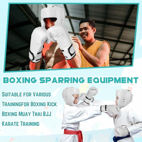 Image of Arrowbash Boxing Headgear and Gloves Set for Kids 6oz Boxing Gloves and Wrestling Headgear Sparring Equipment for Boxing Kickboxing Muay Thai BJJ Karate Training