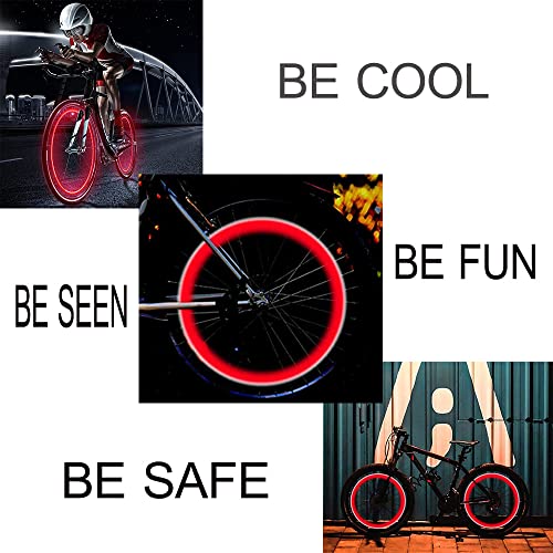 Image of 12 PCS LED Wheel Lights Flash Light Tire Valve Cap Lamp for Car Trucks Motorcycle Bike (Red)