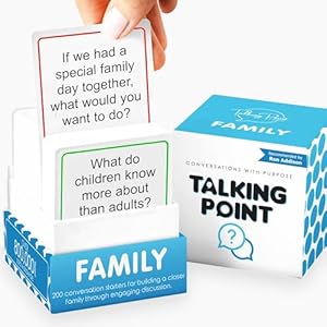200 Family Conversation Cards – Put Down The Phones & Connect with Family – Get to Know Each Other Better with Meaningful Talk – Let Kids Express Themselves, Great for Dinner Table & Road Trips