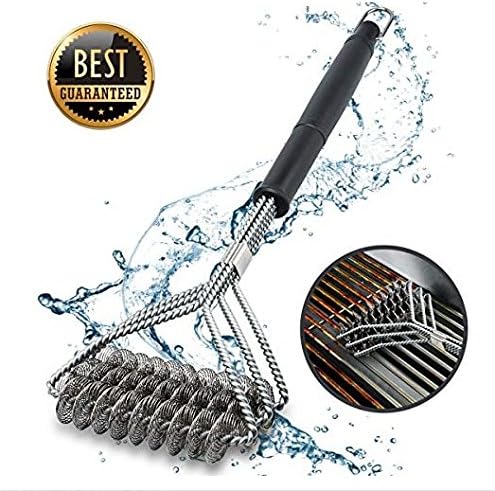 Grill Brush And Scraper Grill Brush Bristle Free - Grill Brsh Outdoor Stainless Steel Grill Cleaner Tool - BBQ Safe Scraper Barbeque Cleaning Accessories Stainl