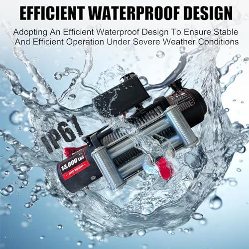 Winche Eléctrico Heavy Duty 13800lbs 12V 6.5HP Motor IP67 miniatura 4