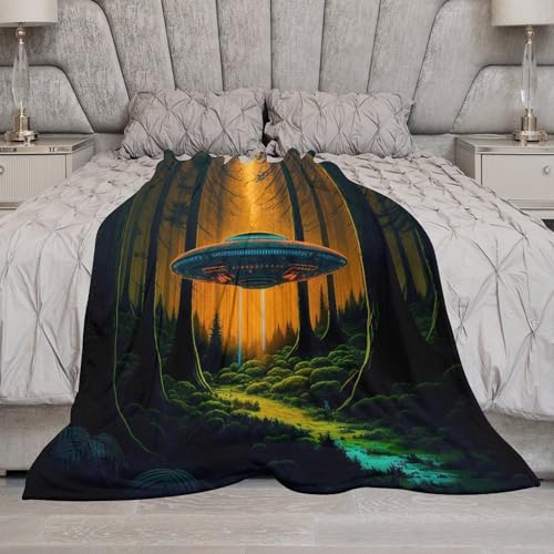 Manta mullida Alien Spaceship para olvidar el frío en el sofá de tu hogar 7