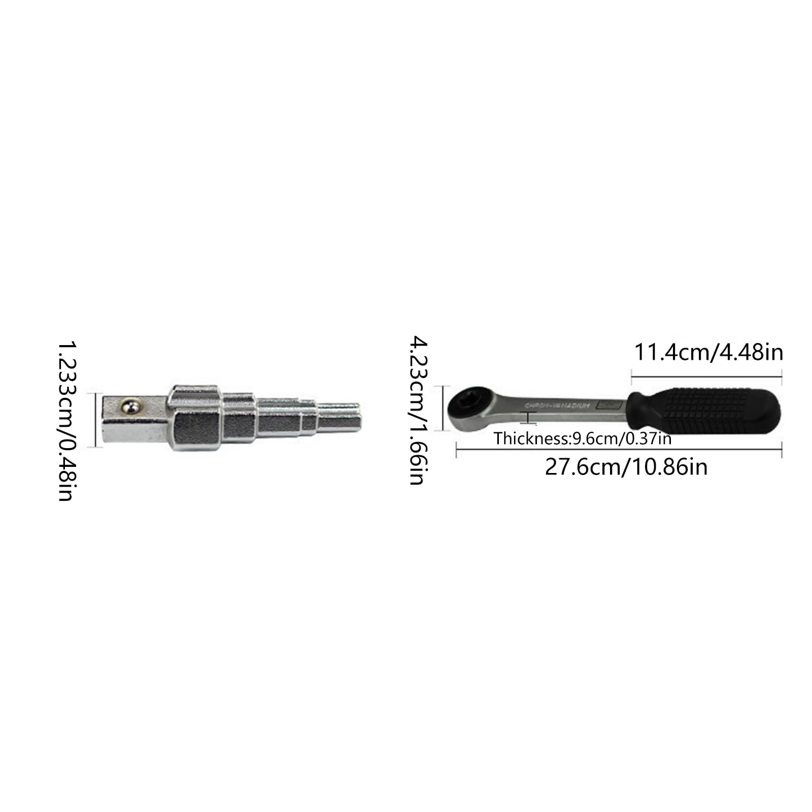 Chiavi a cricchetto ergonomiche antiscivolo con ingranaggio da 30 denti per giunti capezzoli da 10-21 mm in sistemi automobilistici e idraulici Strumento raccordo per tubi industriali