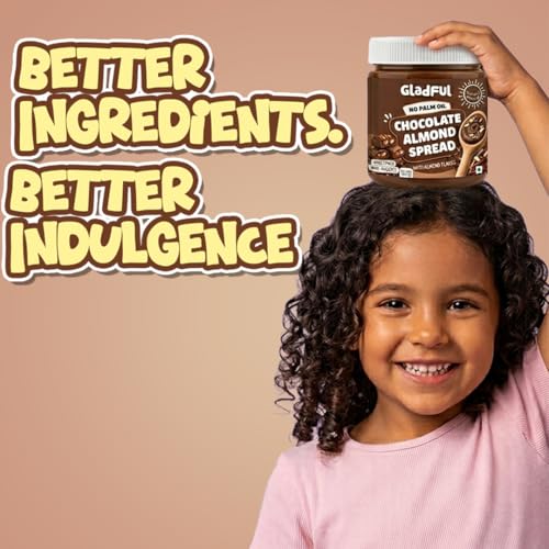 Image of Gladful No Palm Oil Spreads Combo | Hazelnut Almond, Caramel Oat Cookie, Chocolate Crunchy, Chocolate Almond | No Refined Sugar | Premium Dessert | Clean Ingredients | Chocolatey & Nutty Healthy Spreads (4 x 300g)