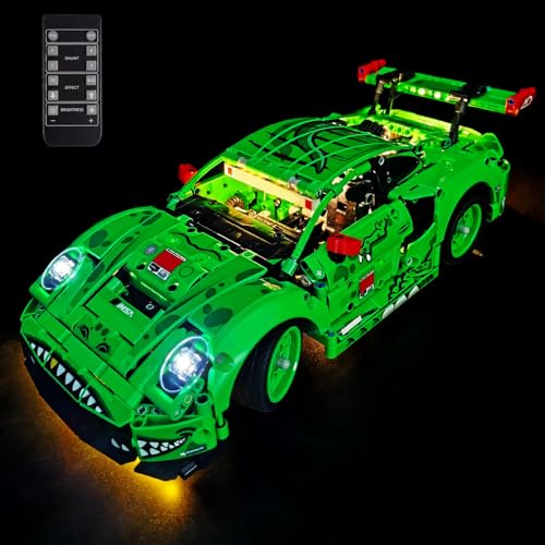 LED Light Kit Compatible with Lego Porsche 911 GT3 R Rexy AO Racing Car, NOT Included The Model Set, Light Kit for Lego 42224 Building Blocks Model (Remote Control Version)