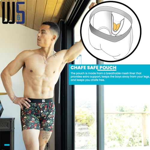 Warriors & Scholars Chafe Safe Pouch Modal Boxer Briefs For Men, Ultra Soft, Moisture-Wicking, Buldge Enhancing Underwear2