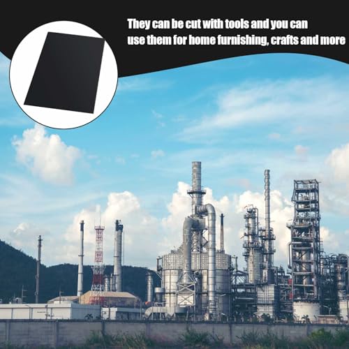Image of Threehoney 1 Pcs Black HDPE Sheet 1 /4 inch Thick 24 x 36 Inch, HDPE Plastic Sheet High Density Polyethylene Board Flexible Solid Plastic Block for DIY Projects Crafts Machining Home
