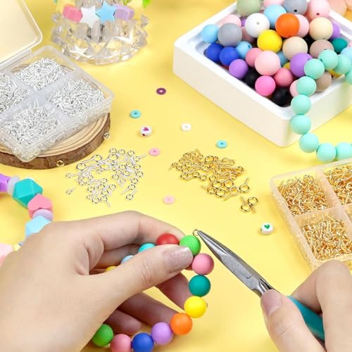 400 Stück Ösenschraube Schrauboesen, Ösenschrauben mit Holzgewinde Schraubhaken Edelstahl Ringschrauben mit 11 Handspiralbohrer für Anhänger Perlen DIY Kunsthandwerk