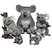 MODEBESOÂ® 5PCS Realistic Animal Figures Set,Koala Family,Hand Painting,Educational Toy,Cake Toppers Christmas Birthday Gift for Kids Todllers