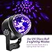 Litake UV Black Light for Glow Party, 6W LED Disco Ball Strobe Lights for Dark Party Supplies, Sound Activated with Remote Control, Dj Light for Halloween Xmas Birthday Party Home Decorations, 1 Pack