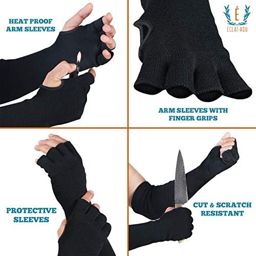 100 Kevlar Protective Sleeves Anti Heat Scratch & Cut Resistant Arm