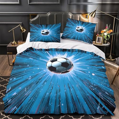 Housse de couette football imprimé 3D microfibre de qualité supérieure - 2