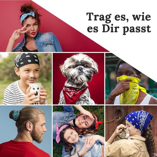 ZENO Gelb Bandana – 100% Baumwolle & Natürliche Fasern – Gelb Halstuch Ohne Polyester – Hochwertig, Weich, Langlebig & Waschmaschinenfest – Bandana Herren & Damen – Unisex & Kinder