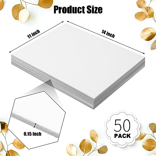 Image of Frienda 50 Pack Foam Board 11 X 14 Inch White for School Art Projects | Rigid Foam Core Double Sided Surface, Lightweight for School Projects Crafts Presentations Office Displays Wedding Artwork