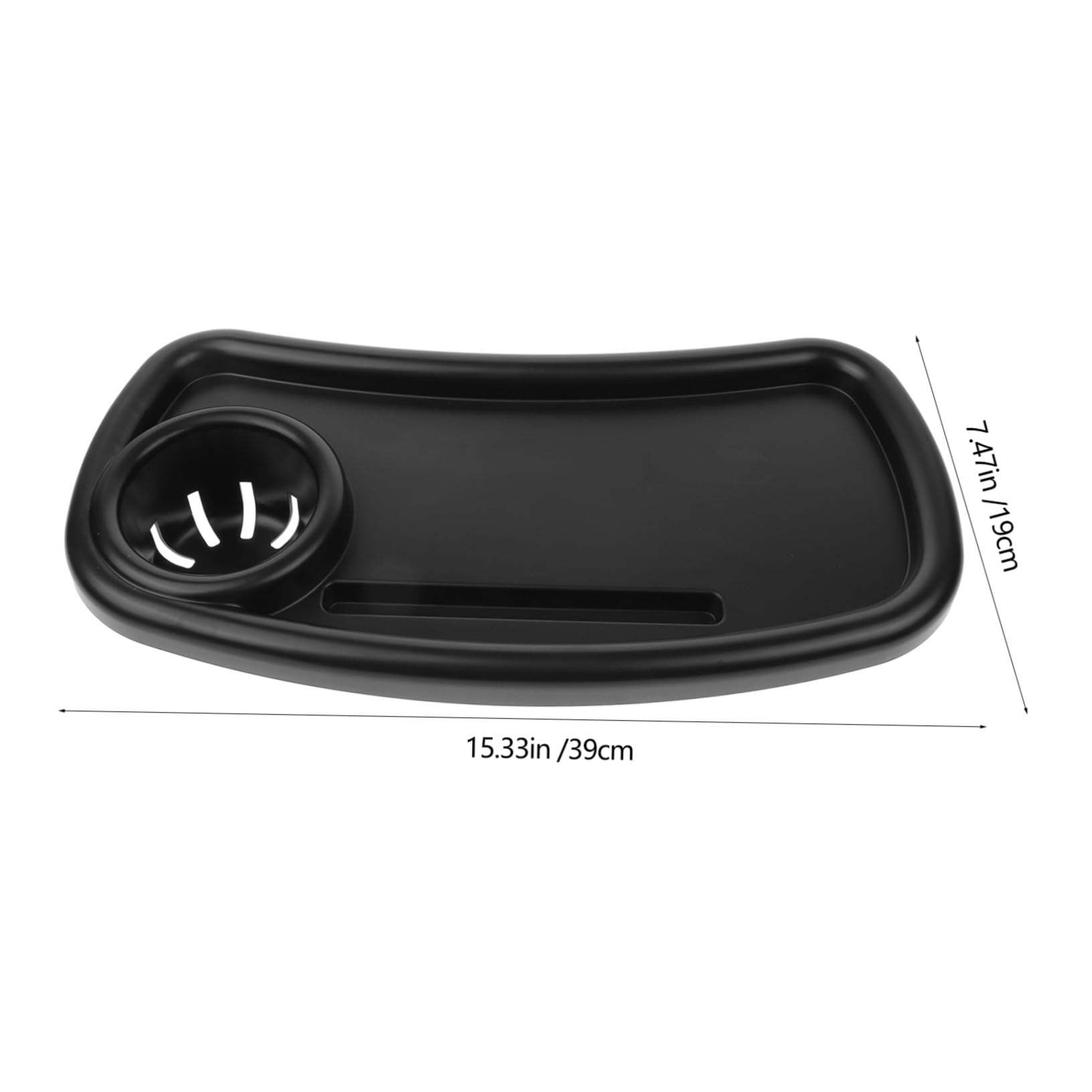 Plateau Amovible pour Poussette avec Porte-gobelet Accessoire Pratique Compatible Majoritairement Installation Facile et Design Épuré Noir
